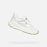 White women's sneakers Geox Iamantha - Women's