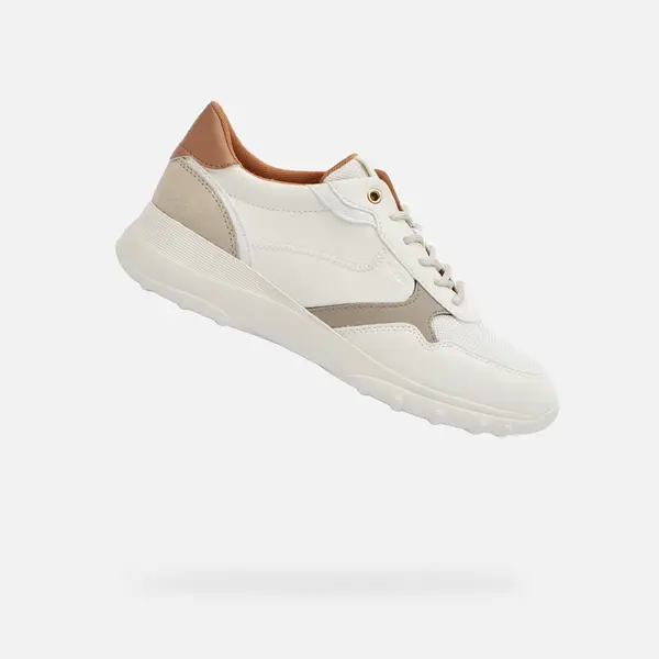 White women's sneakers Geox Alleniee - Women's