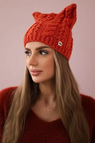 Kesi Čapica s fleece Rabbid K237 ruda