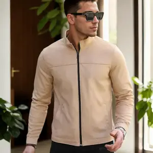 24285 Dewberry Suede Mens Jacket-CREAM