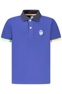 Detské modré polo tričko s krátkym rukávom