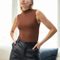 18697 Dewberry Sleeveless Women Blouse-COFFEE