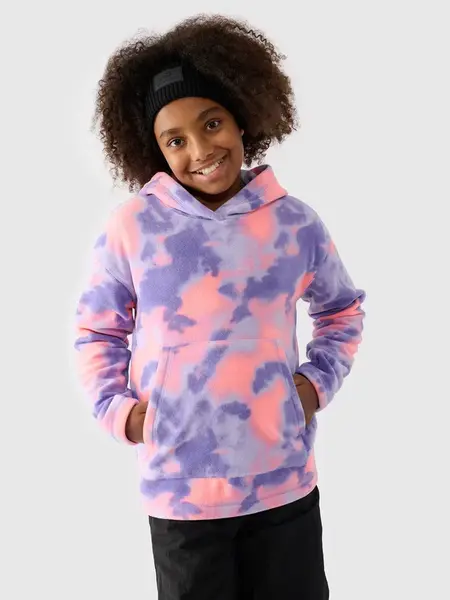 Girls' fleece sweatshirt 4F