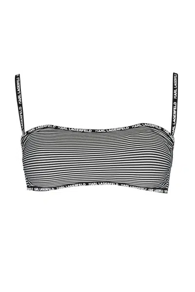 KARL LAGERFELD BEACHWEAR SWIMSUIT TOP WOMEN BLACK