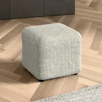 Bielastické poťahy COSTINA smotanová taburetka (40 x 40 x 40 cm)