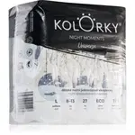 Kolorky Night Moments jednorazové EKO plienky pre kompletnú ochranu v priebehu noci veľkosť L 8-13 kg 27 ks