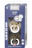 BIBS Colour Cumlíky z prírodného kaučuku - veľkosť 1, Vanilla nočný/Dark Oak nočný 2 ks