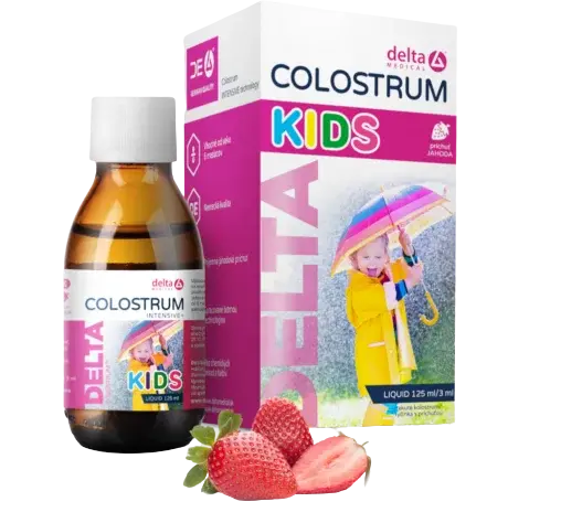 DELTA Colostrum sirup JAHODA KIDS 125 ml