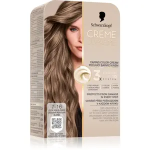 Schwarzkopf Creme Supreme permanentná farba na vlasy odtieň 7-16 Chladná popolavá blond 60 ml