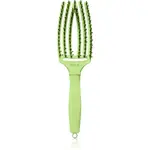 Olivia Garden Fingerbrush Boar & Nylon kefa na vlasy so štetinami z nylonu a diviaka Dolce Vita Green Pistacchio 1 ks