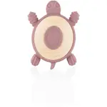 Zopa Silicone Wooden Teether Turtle hryzadielko 0 m+ Old Pink 1 ks