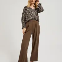 Marisse Women's Trousers Z-Sp-4510 Coffee