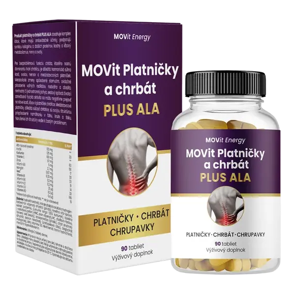 MOVIT ENERGY Platničky a chrbát PLUS ALA, 90 tabliet