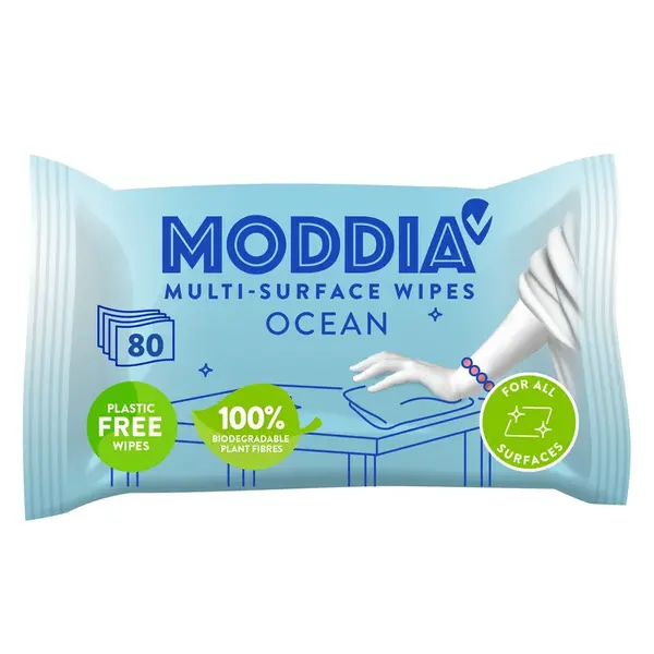 MODDIA Vlhčené upratovacie obrúsky oceán 80 ks