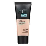 Maybelline Fit Me! Foundation Matte + Poreless tekutý make-up s matujícím účinkem 102 Fair Ivory 30 ml