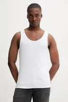 Bavlněný top Levi's 2-pack bílá barva, 001MP