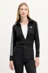 Mikina adidas Originals Firebird dámská, černá barva, s potiskem, JY2613