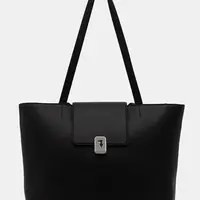 Kožená kabelka Trussardi černá barva, Z605E005982N