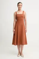 Lněné šaty United Colors of Benetton