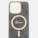 Obal na telefon Guess iPhone 16 Pro 6.3" tmavomodrá barva, GUHMP16LH4STK