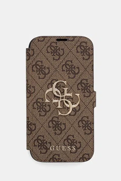 Obal na telefon Guess iPhone 16 6.1" hnědá barva, GUBKP16S4GMGBR