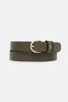 Kožený pásek Tommy Hilfiger dámský, béžová barva, AW0AW16836