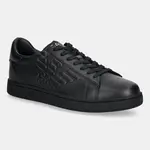 Kožené tenisky EA7 Emporio Armani černá barva, AF10848.7X000331