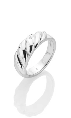 Hot Diamonds Elegantní stříbrný prsten s diamantem Most Loved DR239 50 mm