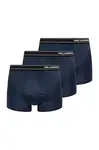 Boxerky Karl Lagerfeld 3-pack pánské, tmavomodrá barva, A1M47084