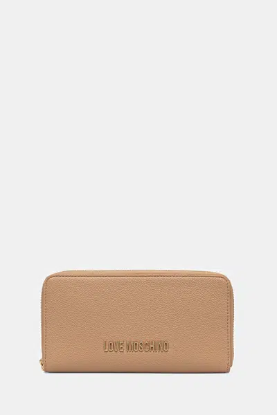 Peněženka Love Moschino dámská, béžová barva, JC5700PP1NLD0104
