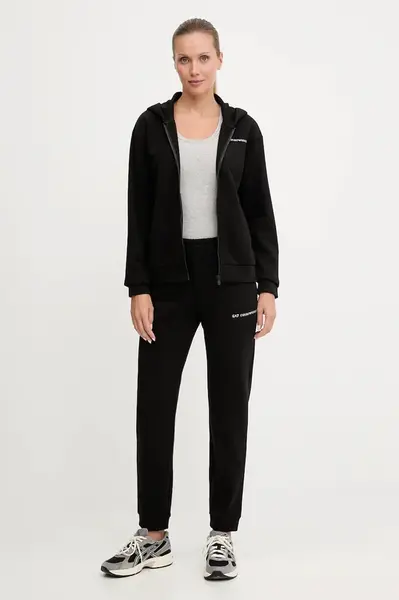 Tepláková souprava EA7 Emporio Armani dámská, černá barva, AF10443.7W000802