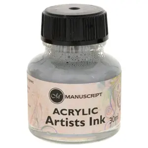 Kaligrafický inkoust Manuscript 30ml – stříbrný