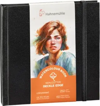 Akvarelová kniha HHM Deckle Edge 100% bavlna 14x14 cm