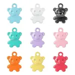 36Pcs 9 Colors Spray Painted Alloy Charms
