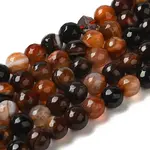 Dyed & Heated Natural Banded Agate Beads Strands