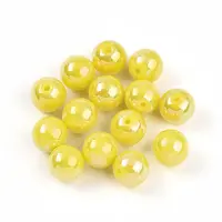Electroplate Pearlized Glass Pearl Beads