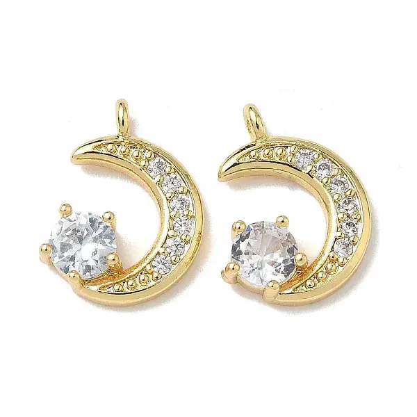 Brass Micro Pave Cubic Zirconia Pendants