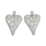 Brass Micro Pave Clear Cubic Zirconia Pendants