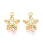 Brass Micro Pave Cubic Zirconia Charms