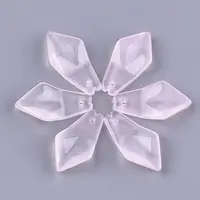 Transparent Spray Painted Glass Pendants
