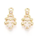 Brass Micro Pave Cubic Zirconia Charms