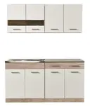 Kuchynská linka 160 lorna-dub šedý/biela - bez pracovnej dosky