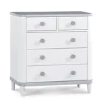 Komoda vysoká hippo - bílá/šedá