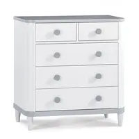 Komoda vysoká hippo - bílá/šedá