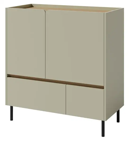 Malá kombinovaná komoda hailee - zelená/dub písečný