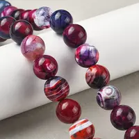 Natural Multi-Color Agate Beads Strands