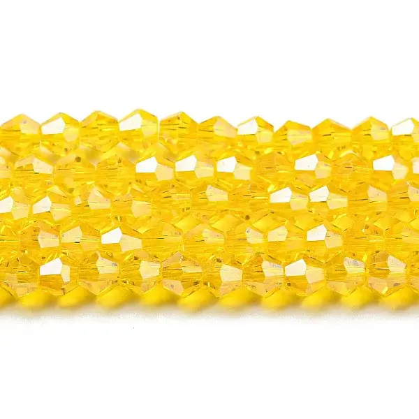 Transparent Electroplate Glass Beads Strands