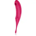 Satisfyer TWIRLING PRO vibrátor se stimulátorem klitorisu Red 19,9 cm