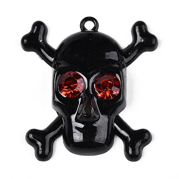 Baking Paint Alloy Rhinestone Pendants