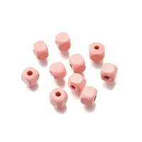 Spray Painted Wooden Beads